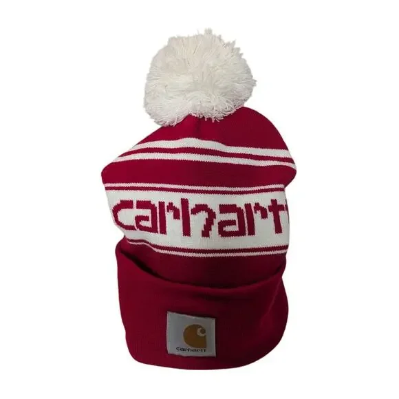 NEW Carhartt Red and Gray Beanie unisex winter hat size OS Carhartt Men main image 2
